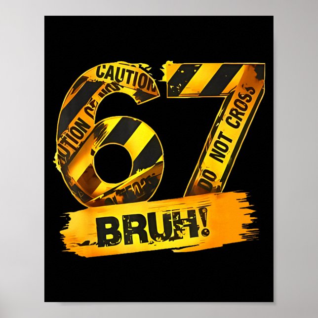 Number 67 Numbered Uniform Srts Jersey Team 67th B Poster (Framsidan)