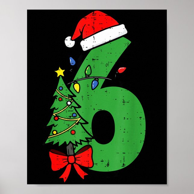 Number 6 Christmas 6 7 Matching 67 Meme Men Women  Poster (Framsidan)