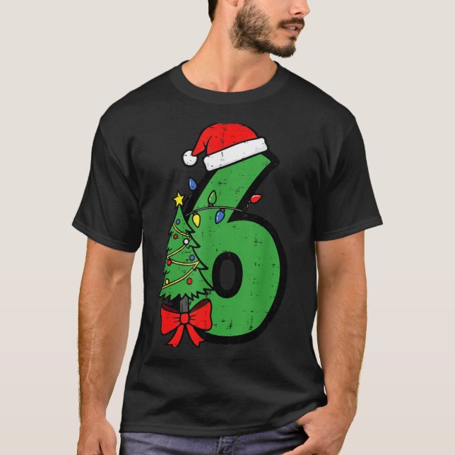Number 6 Christmas 6 7 Matching 67 Meme Men Women  T Shirt (Framsida)