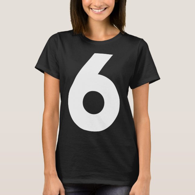 Number 6 Front  T Shirt (Framsida)