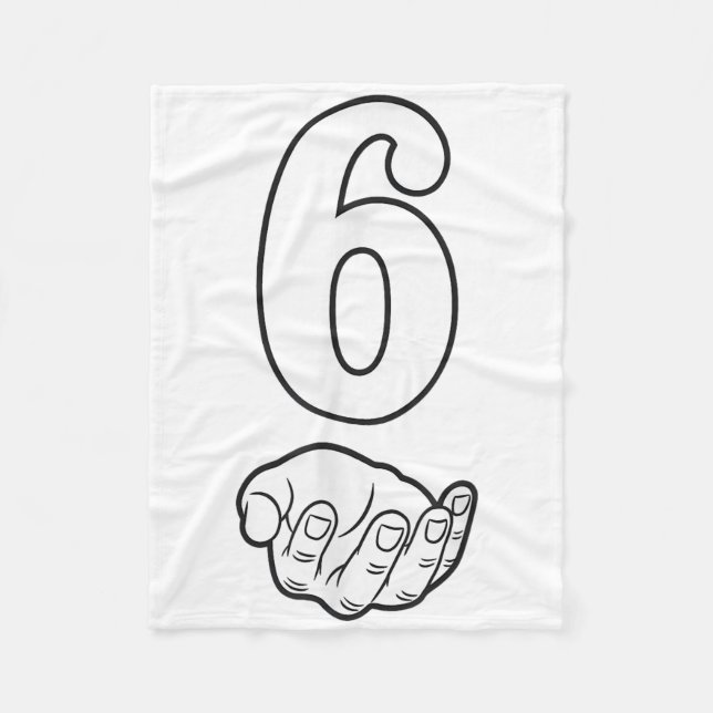 Number 6 Funny 67 Six Seven Meme Hands Couple Matc Fleecefilt (Framsidan)