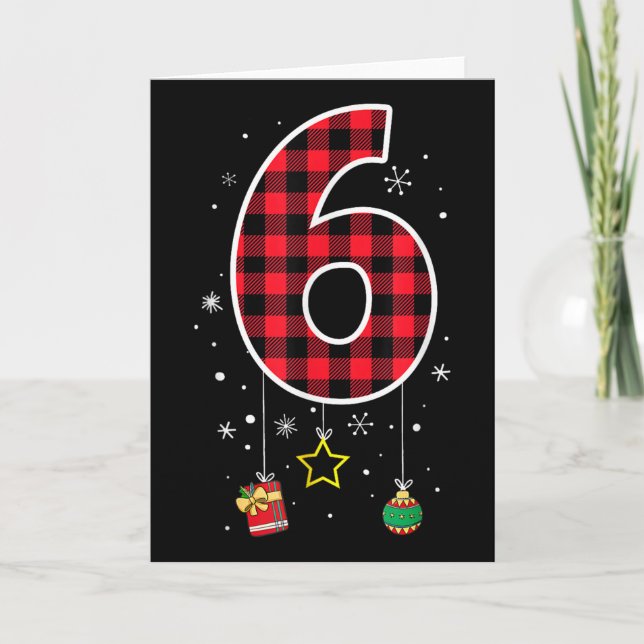 Number 6 Funny Meme Saying 6 7 Six Seven Christmas Kort (Framsida)