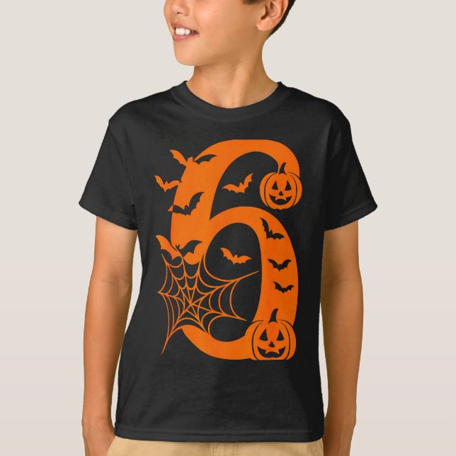 Number 6 Funny Meme Saying 6 7 Six Seven Halloween T Shirt (Framsida)