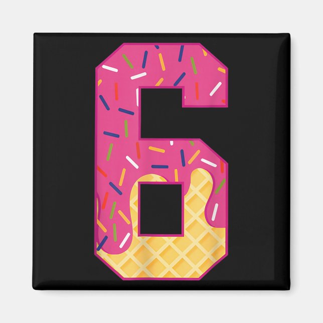 Number 6 Glass Strömmar 67 Meme Par Halloween C Magnet (Framsidan)