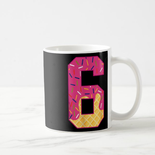 Number 6 Ice Cream Drip 67 Meme Par Halloween C Kaffemugg (Höger)