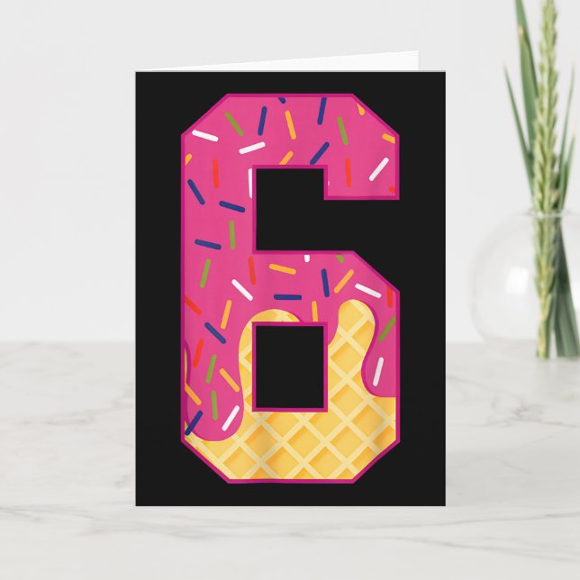 Number 6 Ice Cream Drip 67 Meme Par Halloween C Kort (Framsida)