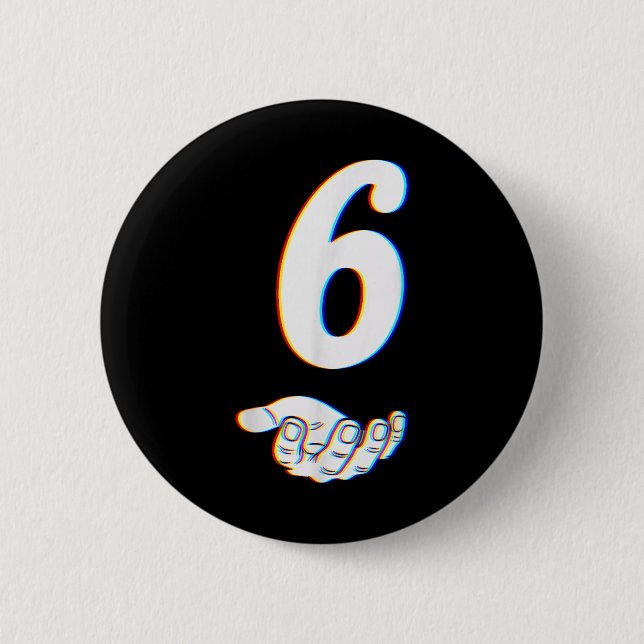 Number 6 Matchande 67 Meme Halloween Kostym Män Wo Knapp (Framsida)