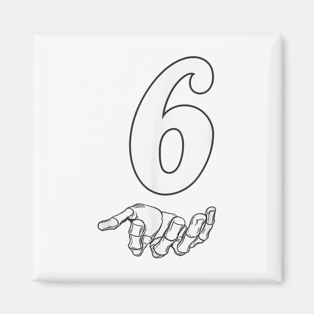 Number 6 Matchande 67 Meme Halloween-kostym Män Wo Magnet (Framsidan)