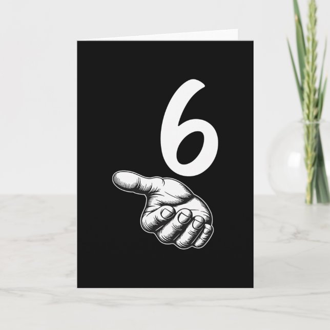 Number 6 Matchande Duo 67 Meme Gen Alpha Slang Hal Kort (Framsida)