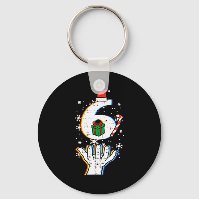 Number 6 Matching 67 Meme Christmas 6 7 Xmas Men W Nyckelring (Framsida)