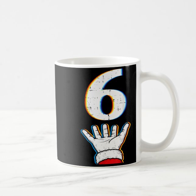 Number 6 Matching 67 Meme Christmas Pajamas Men Wo Kaffemugg (Höger)