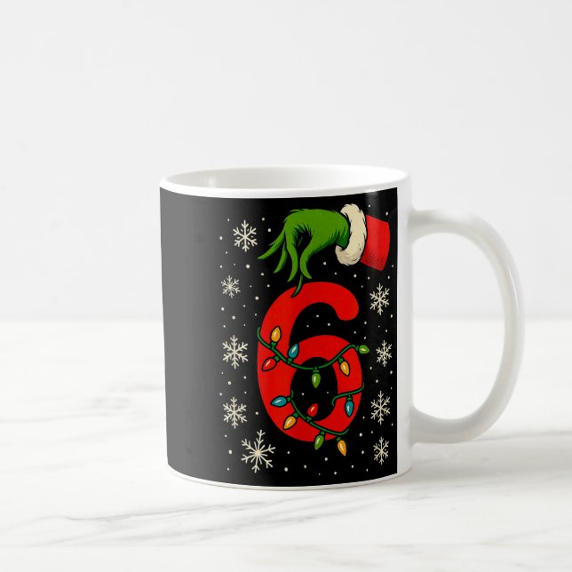 Number 6 Matching Six Seven Meme Christmas Boys Yo Kaffemugg (Höger)