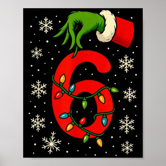 Number 6 Matching Six Seven Meme Christmas Boys Yo Poster (Framsidan)