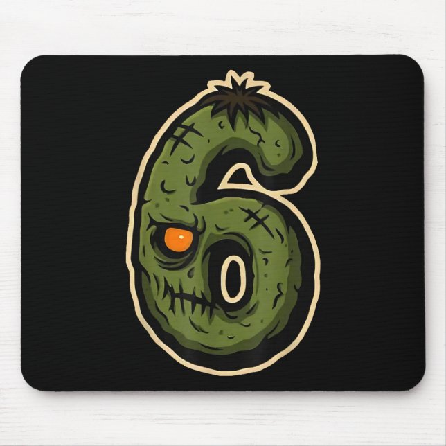 Number 6 Monster 67 Meme Matchande Halloweenpar Musmatta (Framsidan)