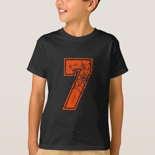 Number 7 67 Meme Halloween Pumpa Kostym Matchande T Shirt (Framsida)