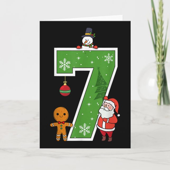 Number 7 67 Meme Par Pjäsar Jul Matchande Kort (Framsida)
