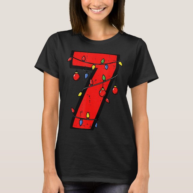 Number 7 Christmas 6 7 Matching 67 Meme Men Women  T Shirt (Framsida)