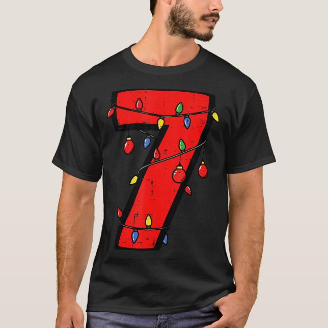 Number 7 Christmas 6 7 Matching 67 Meme Men Women  T Shirt (Framsida)