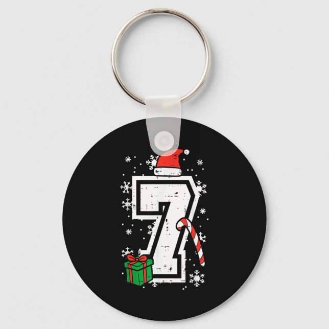 Number 7 Christmas 6 7 Xmas Matching 67 Meme Men W Nyckelring (Framsida)