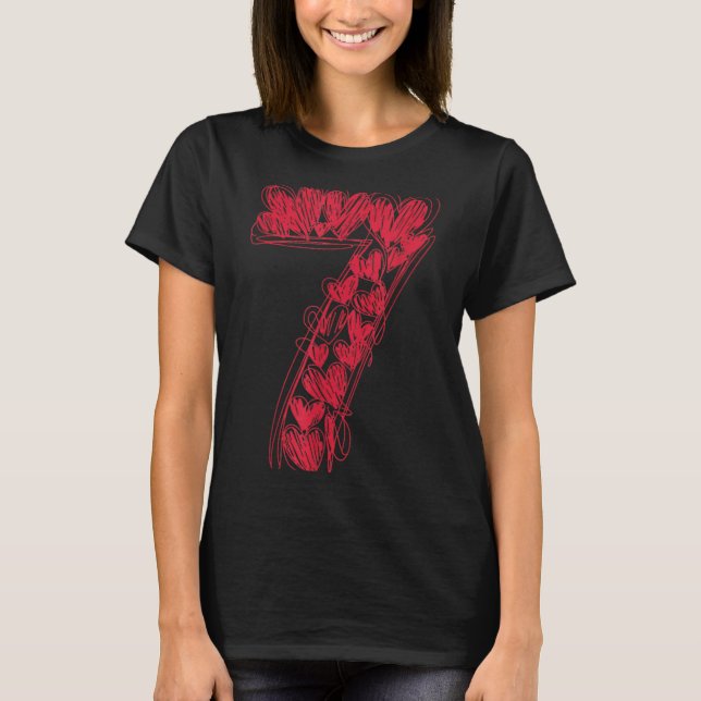 Number 7 - Cute 67 Matching Valentine  T Shirt (Framsida)