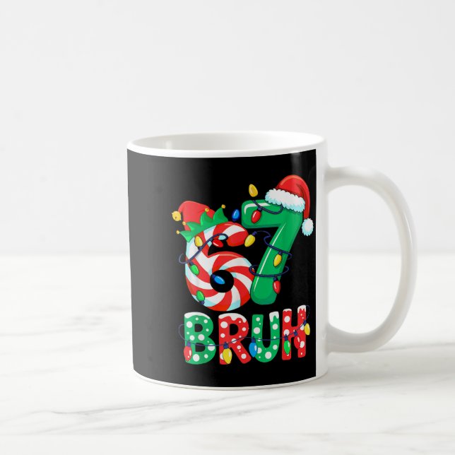 Number 7 Funny Meme Saying 6 7 Six Seven Christmas Kaffemugg (Höger)