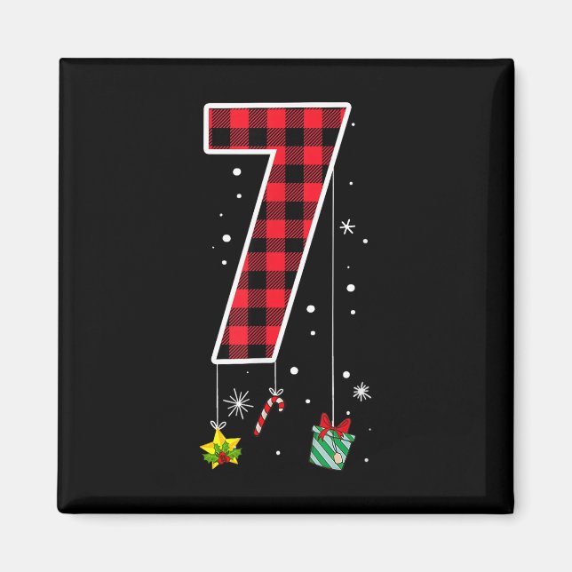 Number 7 Funny Meme Saying 6 7 Six Seven Christmas Magnet (Framsidan)