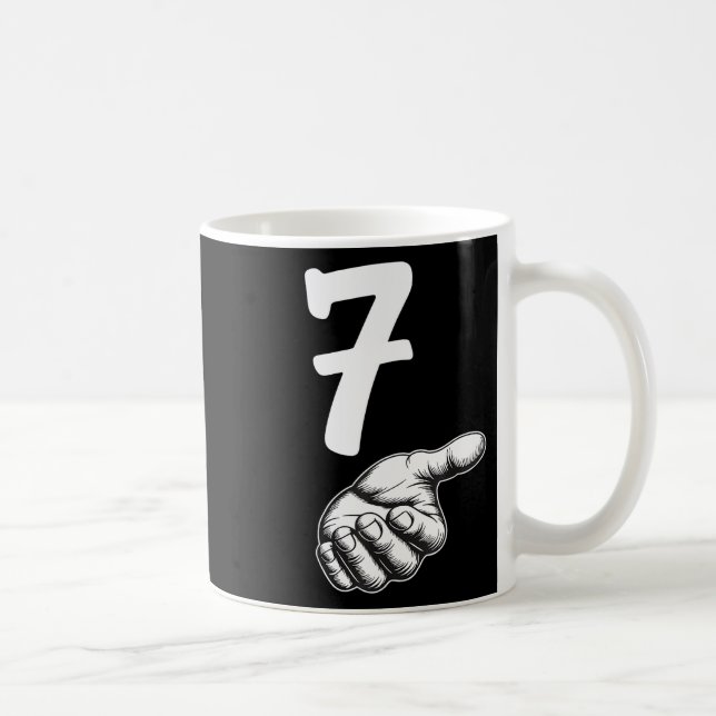 Number 7 Matchande Duo 67 Meme Gen Alpha Slang Hal Kaffemugg (Höger)