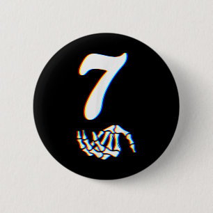Number 7 Matchar 67 Meme Skelett Hand Halloween  Knapp