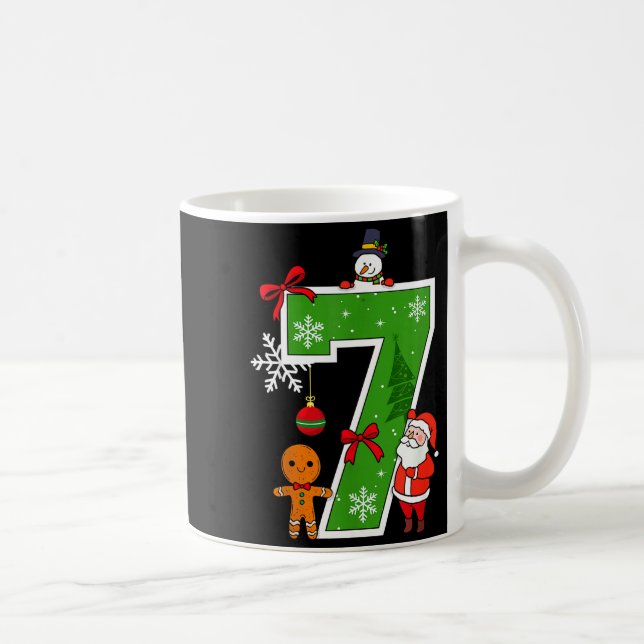 Number 7 Matching 67 Meme Christmas Costume Men Wo Kaffemugg (Höger)