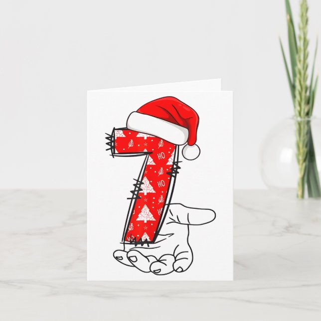 Number 7 Matching 67 Meme Christmas Costume Men Wo Kort (Framsida)