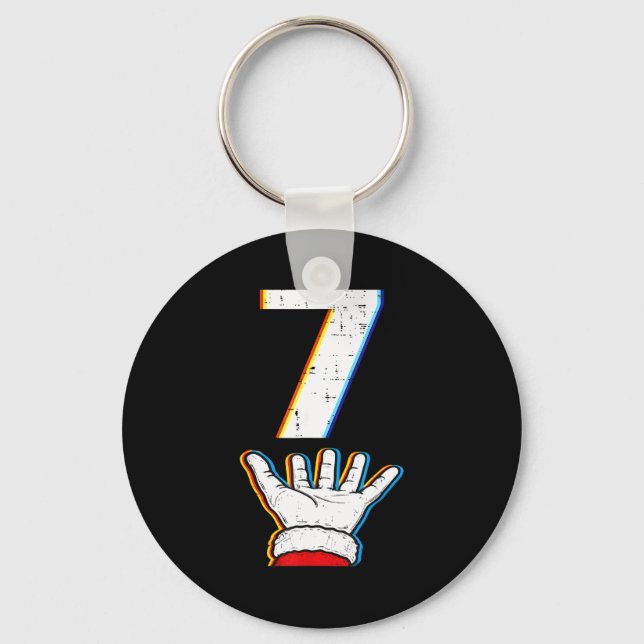 Number 7 Matching 67 Meme Christmas Pajamas Men Wo Nyckelring (Framsida)