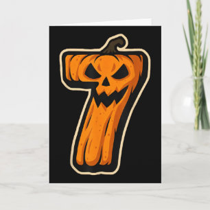 Number 7 Pumpkin 67 Meme Matchande Par Halloween Kort