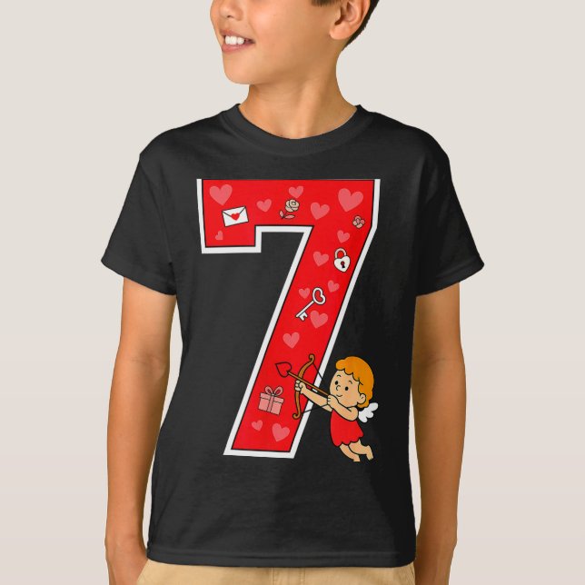 Number 7 Six Seven 6 7 Meme Couple Valentine Match T Shirt (Framsida)