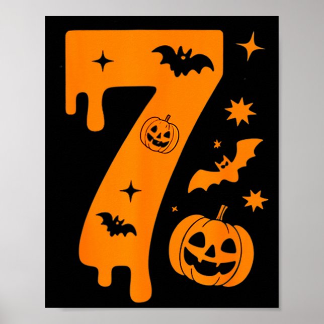 Number 7 Six Seven 6 7 Meme Funny Design Couples H Poster (Framsidan)