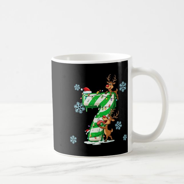 Number 7 Six Seven Gen Z Alpha Slang Ugly Christma Kaffemugg (Höger)