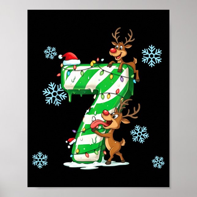 Number 7 Six Seven Gen Z Alpha Slang Ugly Christma Poster (Framsidan)