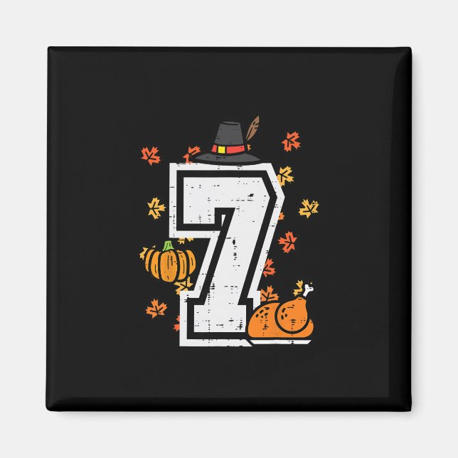Number 7 Thanksgiving 6 7 Matching 67 Meme Men Wom Magnet (Framsidan)