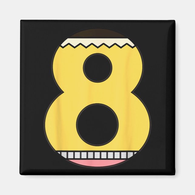 Number 8 Penna Tillbaka till skolan 8-årsdag Åtton Magnet (Framsidan)