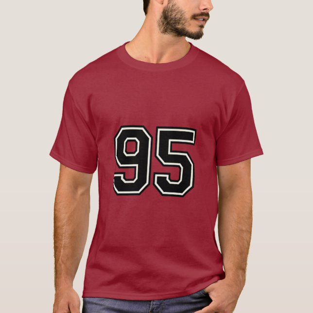 Number 95 Varsity Sports Jersey | 95th Birthday T Shirt (Framsida)