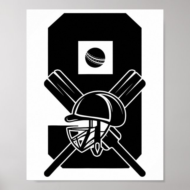 Number 9 Years Cricket 9th Birthday  Poster (Framsidan)
