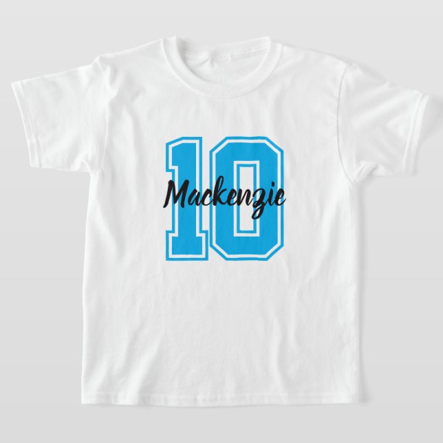 Number And Name Personalized  T Shirt (Laydown)