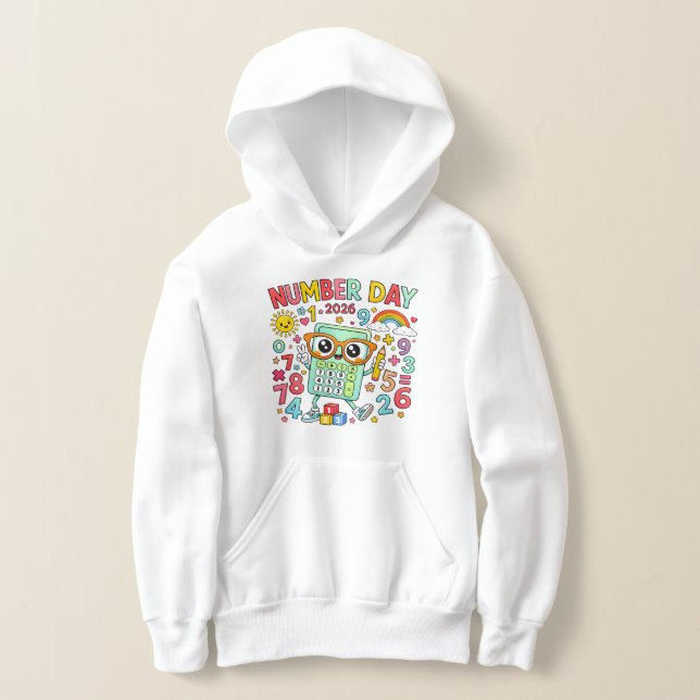 Number Day 2026 Owl Calculator Math Hoodie T Shirt (Laydown)