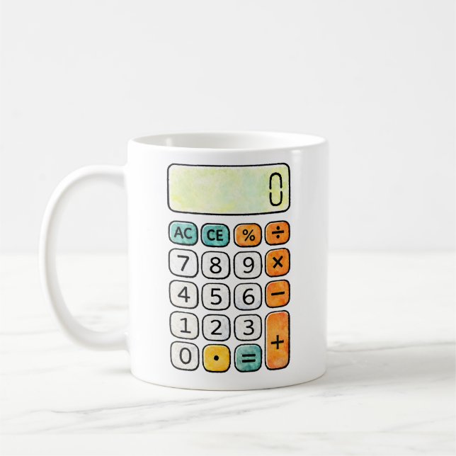 Number Day Calculator Math Design for Kids Kaffemugg (Vänster)