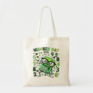 Number Day Calculator Math Design Tote Bag Tygkasse