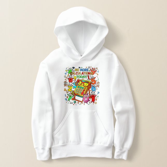 Number Day Kids Hoodie | Fun Colourful Numbers T Shirt (Laydown)