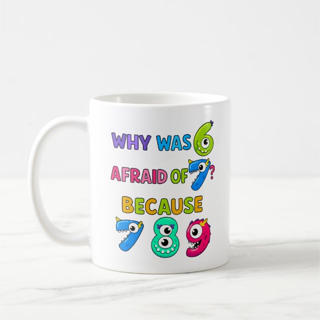 Number Day Maths Joke Mug | 7 8 9 Funny Kaffemugg (Vänster)