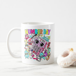 Number Day Maths Mug | Cute Calculator Design Kaffemugg