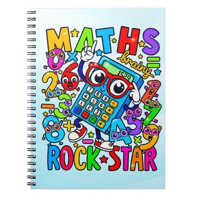 Number Day Maths Notebook | Maths Rock Star Anteckningsbok (Framsidan)
