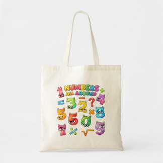 Number Day Tote Bag | Colourful Maths Numbers Tygkasse