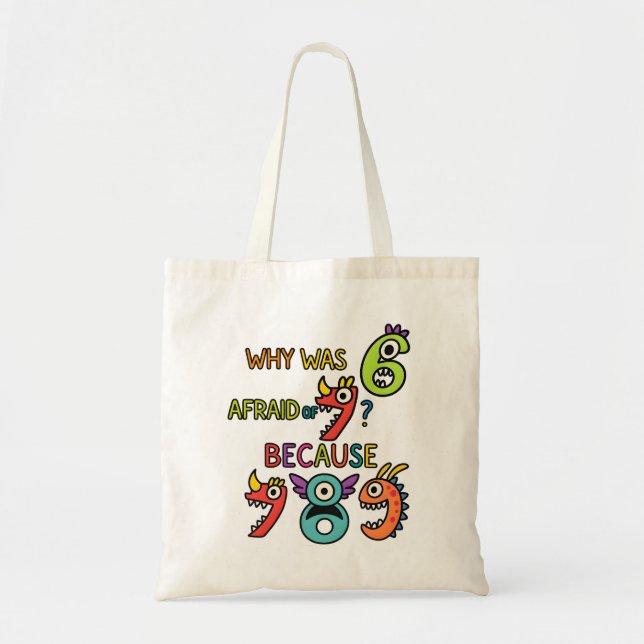 Number Day Tote Bag | Funny Maths Numbers Tygkasse (Framsidan)